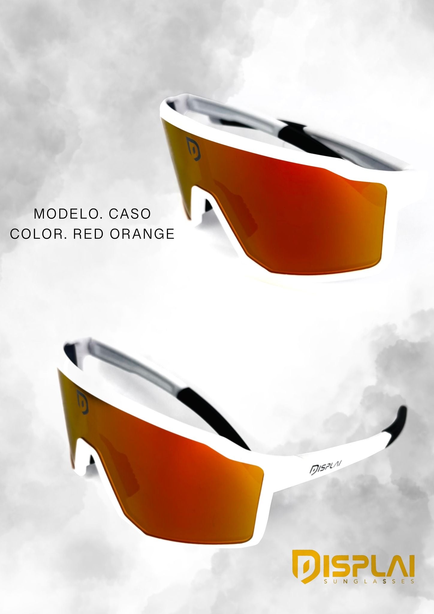 MOD. CASO COLOR.  WHITE AND ORANGE-RED